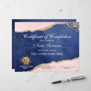 Papier Certificat de fin de cours