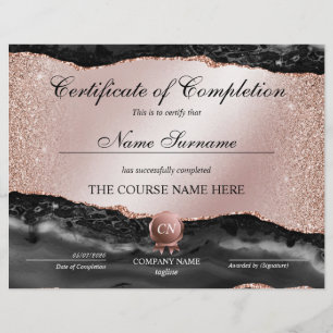 Papier Certificat de fin de cours