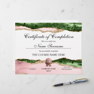 Papier Certificat de fin de cours