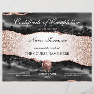 Papier Certificat de fin de cours