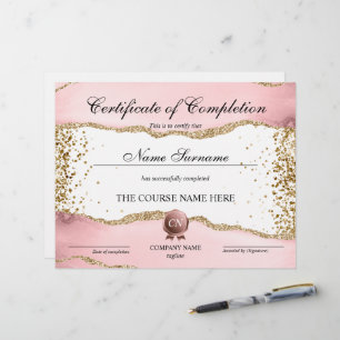 Papier Certificat de fin de cours