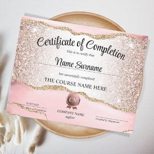 Papier Certificat de fin de cours
