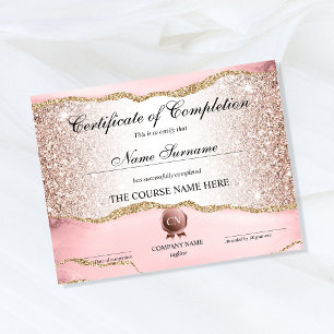 Papier Certificat de fin de cours
