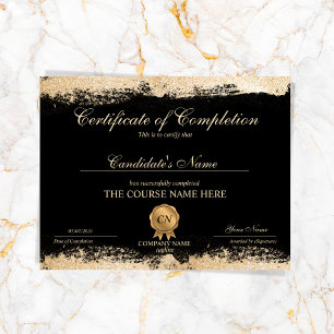 Papier Certificat de fin de cours