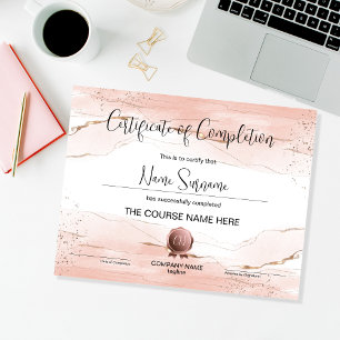 Papier Certificat de fin de cours