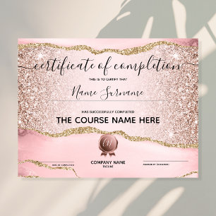 Papier Certificat de fin de cours