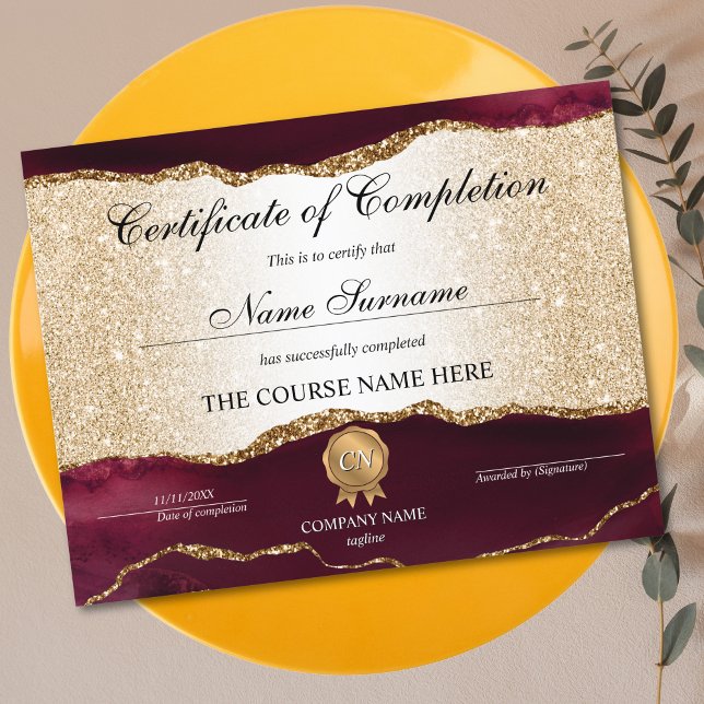 Papier Certificat de fin de cours (Créateur téléchargé)