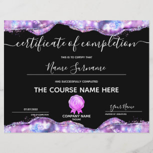 Papier Certificat de fin de cours