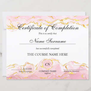 Papier Certificat de fin de cours