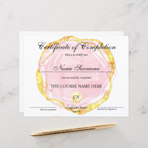 Papier Certificat de fin de cours