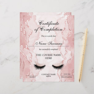 Papier Certificat de fin de cours