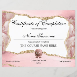 Papier Certificat de fin de cours