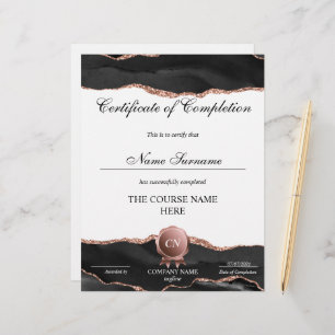 Papier Certificat de fin de cours