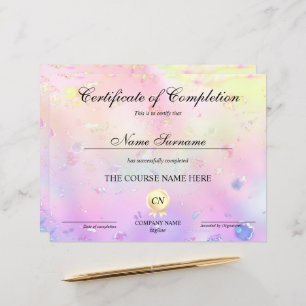 Papier Certificat de fin de cours