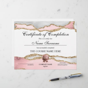 Papier Certificat de fin de cours