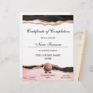 Papier Certificat de fin de cours