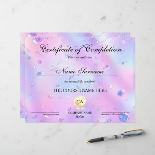 Papier Certificat de fin de cours