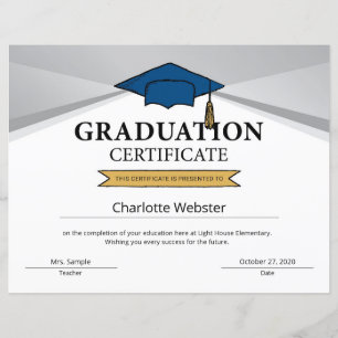 Papier Certificat de fin de diplôme en argent PDF