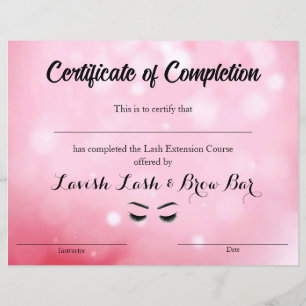 Papier Certificat de fin de série
