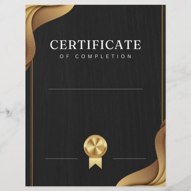 Papier Certificat de fin d'études (Devant)