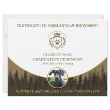 Certificat de fin d'études pour animaux Diplôme de