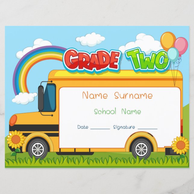 Papier Certificat de fin d'études secondaires (Devant)