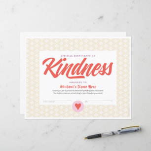 Papier Certificat de gentillesse