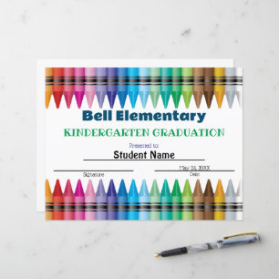 Papier Certificat de graduation Crayon