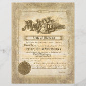 Papier Certificat de mariage vintage (Devant)