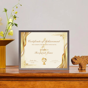 Papier Certificat de musique modifiable de prix de réussi