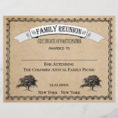 Papier Certificat de participation à la réunion de l'arbr (Devant)