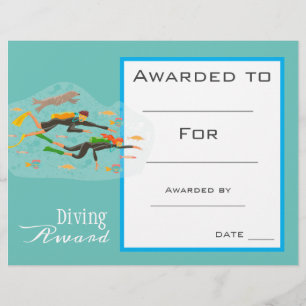 Papier Certificat de plongée sportive