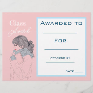 Papier Certificat de prix Cute English Fournitures de l'e