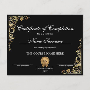 Papier Certificat de Remise de Diplôme de Fin de Formatio