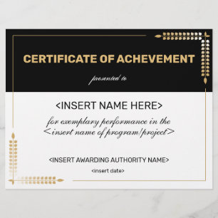 Papier Certificat de réussite