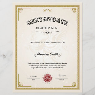 Papier Certificat De Réussite