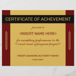 Papier Certificat de réussite