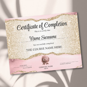Papier Certificat de Réussite Diplôme de Fin de Cours