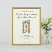 Papier Certificat de souvenir de la Sainte Communion cath (Debout devant)