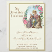 Papier Certificat de souvenir de la Sainte Communion cath (Devant / Derrière)