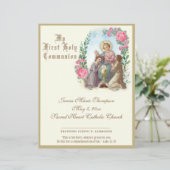 Papier Certificat de souvenir de la Sainte Communion cath (Debout devant)
