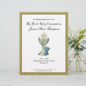 Papier Certificat de souvenir de la Sainte Communion cath (Debout devant)