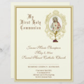Papier Certificat de souvenir de la Sainte Communion cath (Devant / Derrière)