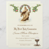 Papier Certificat de souvenir de la Sainte Communion cath (Devant / Derrière)