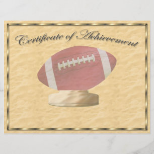 Papier Certificat de succès de football