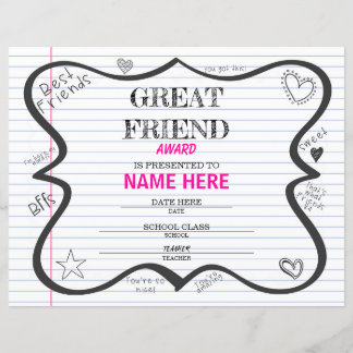 Papier Certificat d'école