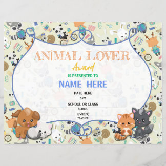 Papier Certificat d'école