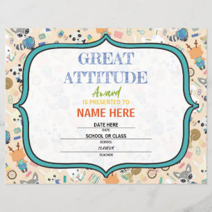 Papier Certificat d'école