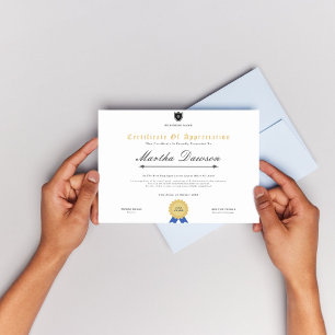 Papier Certificat d'entreprise personnalisé professionnel