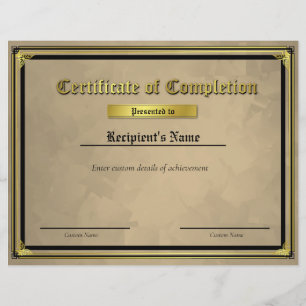 Papier Certificat d'indicateur de ligne bleue mince perso